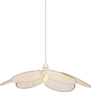QAZQA - Japandi Japandi Lampada a sospensione I Lampada a sospensione I Lampada a sospensione Crema con paralume in lino - Aisha I Soggiorno I Camera da letto - Lino Altro - Adatta a LED E27