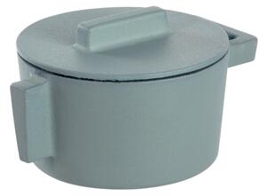 MIni Casseruola due maniglie con coperchio in Ghisa Smaltata TERRACOTTO �10xh7,5 cm -0,31 lt.- Peso 1,18 kg , Terra.Cotto zenzero