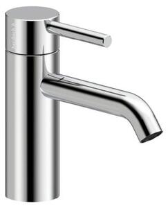 Miscelatore monocomando per lavabo Herzbach DEEP, modello S-Size 130 mm con scarico PUSH, cromato