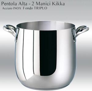 Pentola Alta Kikka Sambonet In Acciaio 18/10 Lucido �16 x h17,6 cm - 4,0 lt adatta a tutti i tipi di cotture