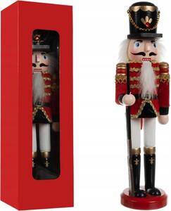 Figurina di Natale più lunga in legno da 30 cm di schiaccianoci