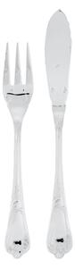 Servizio da pesce in alpacca argentata lunghezza 24,00 Orf�vre Laurier set da 6 pezzi tavola Luxury Alpacca Argentata 12 forchette e 12 coltelli da pesce