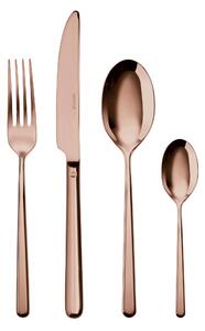 Servizio Posate in acciaio inox 18/10 PVD LINEAR Finitura RAME 24 Pezzi Monoblocco 6 posti tavola, RAME