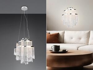 Lampada a sospensione Reality Pomp LED 30 W, ⌀38 cm, dimmerabile, cromata, colore della luce regolabile (CCT), regolabile in altezza