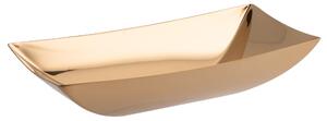Cestino Pane Rettangolare in acciaio 18/10 Cm 24x12 cm - peso 0,53 kg Linea Q PVD Gold lucida a specchio