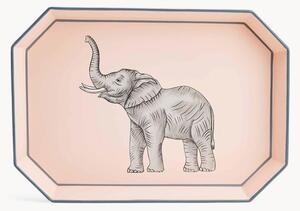 Vassoio decorativo dipinto a mano con motivo elefante Fauna