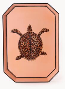 Vassoio decorativo dipinto a mano con motivo tartaruga Fauna
