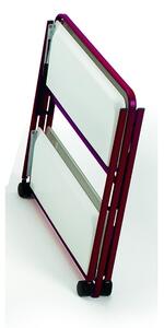 Carrello Portavivande richiudibile in soli 6 cm SELECT 64x42xh82cm Struttura Marsala ripiani bianchi