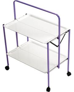 Carrello Portavivande richiudibile in soli 6 cm SELECT 64x42xh82cm Struttura Bianco vassoi in formica
