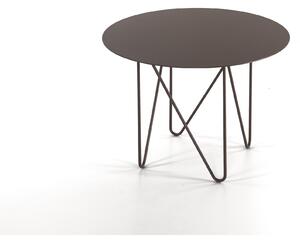 Tavolino rotondo SHAPE �70xh53 cm realizzato in acciaio verniciato con finiture sabl�