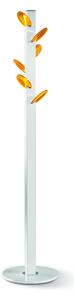 Porta abiti appendiabiti SMARTYN 38x38xh177 cm con struttura colore bianco sable SMARTYN pomoli arancio