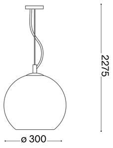 Ideal Lux - Lampadario a sospensione con filo NEMO 1xE27/42W/230V diametro 30 cm beige