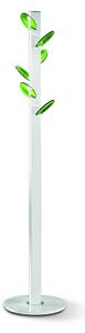 Porta abiti appendiabiti SMARTYN 38x38xh177 cm con struttura colore bianco sable SMARTYN pomoli verdi
