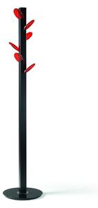 Porta abiti appendiabiti SMARTYN 38x38xh177 cm con struttura colore titanio sable SMARTYN pomoli rosso