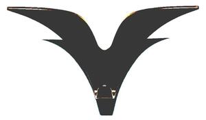 Appendiabiti da parete in Acciaio verniciato 26x5,5xh12 cm JONATHAN colore Nero