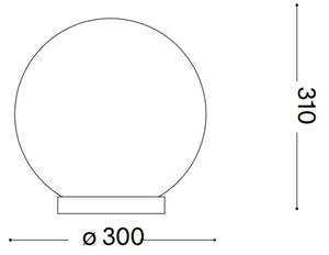 Ideal Lux - Lampada da tavolo CARTA 1xE27/25W/230V diametro 30 cm bianco