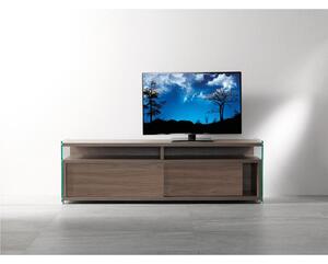 Mobile porta TV con struttura in laminato Ecologico MEDIA 140x39xh48 cm ante scorrevoli