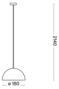 Ideal Lux - Lampadario a sospensione con filo FOLK 1xE27/60W/230V diametro 18 cm marrone