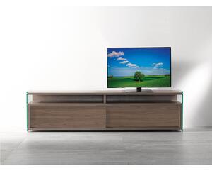 Porta-tv cn struttura in laminato Ecologico MEDIA 180x39xh48 cm ante scorrevoli