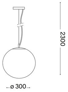 Ideal Lux - Lampadario a sospensione con filo MAPA 1xE27/42W/230V diametro 30 cm oro/fumé