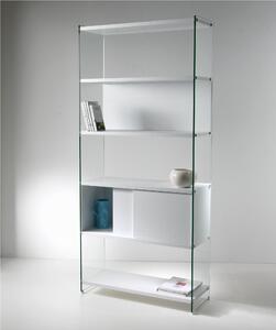 Libreria componibile da cm.90 - fianco 202 cm - con 1 anta scorrevole ripiani in BYBLOS