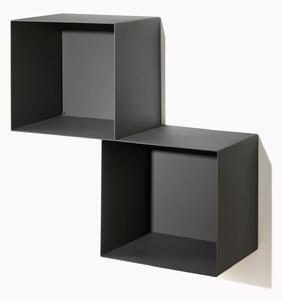 Libreria a due cubi accoppiati TWIN 60x22xh60 cm posizionabile a muro Personalizzando Struttura e Fondo in tantissimi colori e composizioni