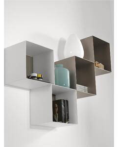 Libreria a 4 cubi accoppiati TWIN 120x25xh90 cm posizionabile a muro Personalizzando Struttura e Fondo in tantissimi colori e composizioni
