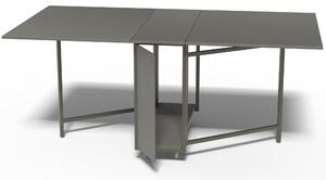 Tavolo chiudibile con portasedie e ruote, Archimede, Dimensioni 172x92x h73 cm richiudibile in 34 centimetri Dotato di Porta di chiusura, ripiano Ardesia Sable telaio Ardesia consegnato Montato
