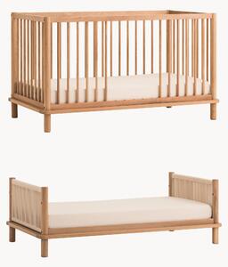 Lettino per bambini regolabile in altezza in legno di quercia Latitude, 70 x 140 cm