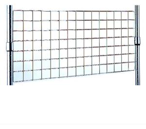 Schienale Grigliato in griglia cromata Utilizzabile come espositore o pannello di contenimento 60xh35 cm solo x linea Archimede system