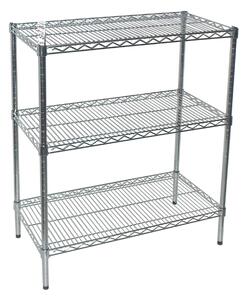Scaffale libreria 3 ripiani per esterno 36x60xh75 cm inox zincato Outdoor
