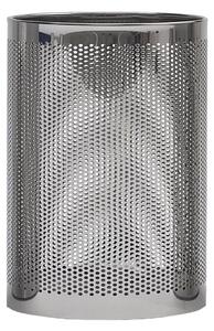 Cestino gettacarta diametro 20xh33 cm - L10 Forato in lamiera forata Mini Inox lucido