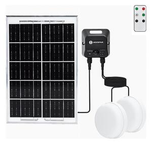 Aigostar - Plafoniera solare a LED 2x LED/35W/3,7V 6000 mAh IP65 + telecomando