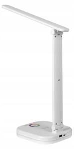 Lampada da tavolo LED RGBW dimmerabile con ricarica wireless LED/7W/5V USB bianca