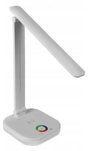 Lampada da tavolo LED RGBW dimmerabile con ricarica wireless LED/7W/5V USB bianca