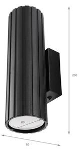 Brilagi - Lampada da parete CRISPINA 2xGU10/10W/230V 20 cm nera