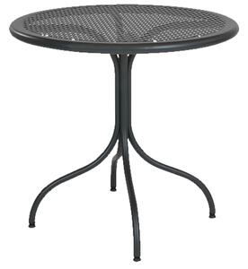 Tavolo Da Giardino richiudibile Bistrot struttura in acciaio con piano in lamiera Forata Diametro 80xh75 cm - Peso 9,4 kg trattato antiruggine 100x100riciclabile colore grigio antracite