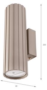 Brilagi - Lampada da parete CRISPINA 2xGU10/10W/230V 20 cm beige