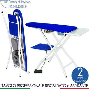 Asse da stiro aspirante e riscaldato regolazione con termostato New Jolly 110x40 cm regolabile in due altezze