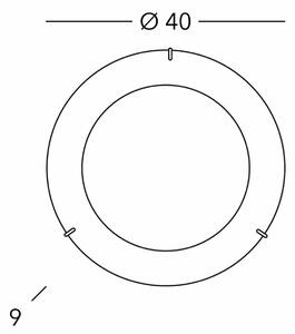 Austrolux Kolarz Moon plafoniera, Ø 40 cm, bianco/24 carati placcato oro