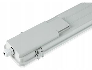 Apparecchio fluorescente tecnico LED T8, 2x G13, 10W, 230V, 6000K, 60 cm, IP65, bianco