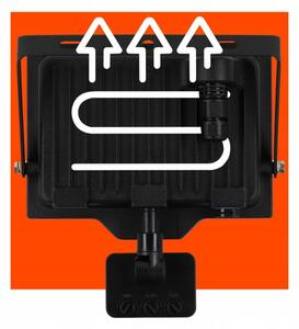 Proiettore da esterno LED con sensore, 50W, 230V, 4500K, IP65, nero