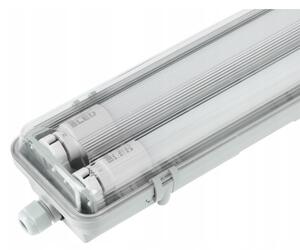 Apparecchio fluorescente tecnico LED T8, 2x G13, 10W, 230V, 6000K, 60 cm, IP65, bianco