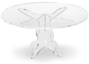 Alzata, Tortiera Grande in plexiglas 4 gambe con copriripiano LIKE WATER �28xh12,3 cm senza cupola trasparente