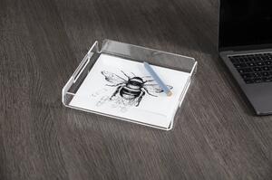 Vassoio quadrato like water mini bee, dimensioni h20x20x4 cm, spessore 5 mm