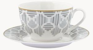 Set di 6 tazzine da caffè con piattino in New Bone China Osaka