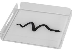 Vassoio quadrato like water mini snake, dimensioni h20x20x4 cm, spessore 5 mm