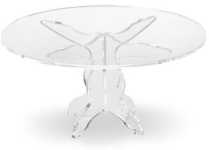 ALZATA PICCOLA LIKE WATER in cristallo acrilico diametro 23xh10,8 cm spessore 4 mm trasparente