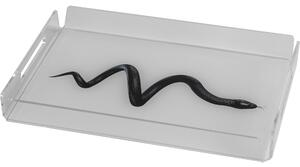 Vassoio small like water snake, dimensioni h32x22x3,5 cm, peso 0,44 kg, spessore 5 mm decorato