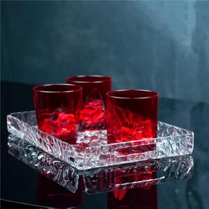 Vassoio small in cristallo acrilico like water ice, dimensioni 32x22xh3,5 cm, peso 0,44 kg, spessore 5 mm colore trasparente ice